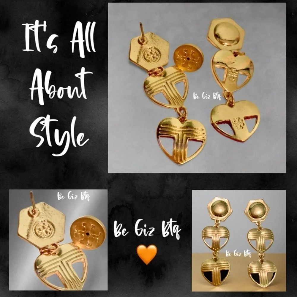 🆕 Tory Burch Authentic Hearts Earrings At Awesome Prices To Buy Now & Save
